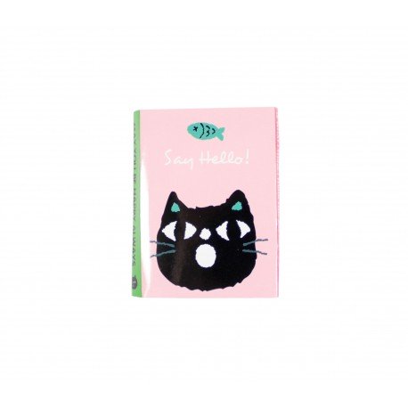 Kit de bloc notes memo et marque pages repositionnables chaton noir et ses amis