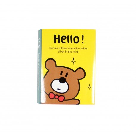 Kit de bloc notes memo et marque pages repositionnables hello bear