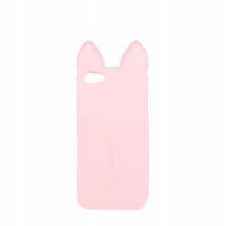 Coque étui téléphone souple pour iphone 5 chat rose claire avec les oreilles