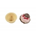 Boîte à bijoux kawaii en forme de cupcake jaune et rose