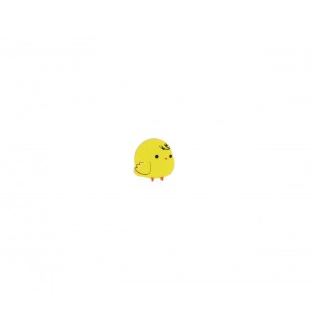 Badge kawaii petit poussin jaune