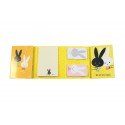 Kit bloc notes memo et marques pages repositonnables kawaii lapin peluche