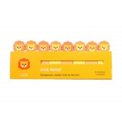 Mini notes marques pages repositionnables kawaii Animaux Lion