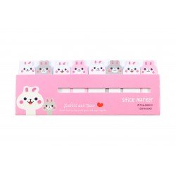 Mini notes marques pages repositionnables kawaii Animaux Lapin