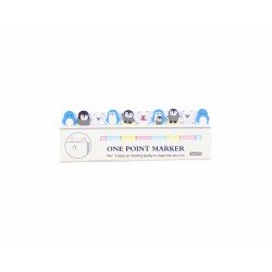 Mini index marques pages repositionnables kawaii Pingouin et ours polaire blanc