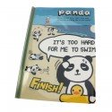 Chemise documents A4 kawaii panda à la plage