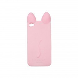 Coque étui téléphone souple pour iphone 4 et 4s Kokocat rose claire avec les oreilles