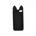 Coque étui téléphone souple pour iphone 4 et 4s Koko Cat chat noir avec les oreilles