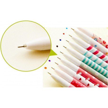 Kit 10 stylos à encre gel couleurs