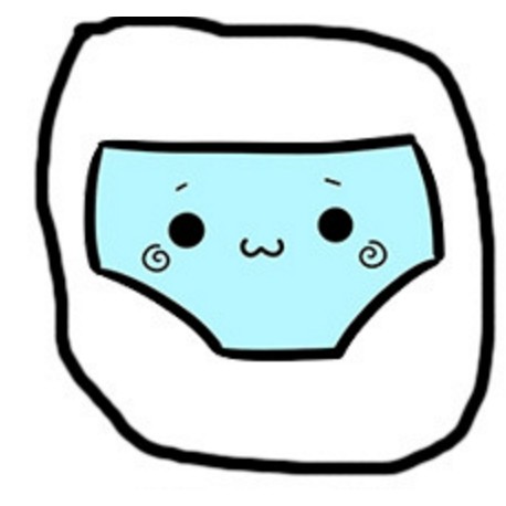 Petite culotte emoji kawaii bleu II