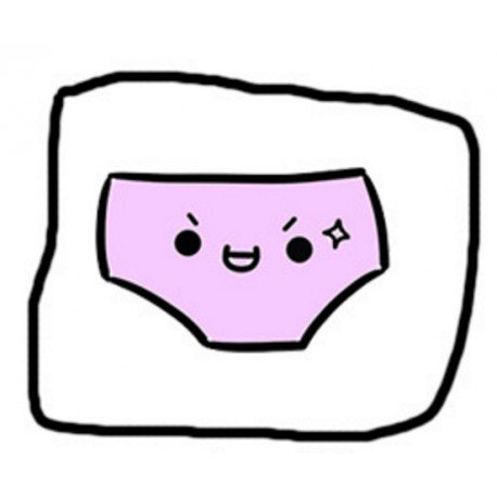 Petite culotte emoji kawaii mauve