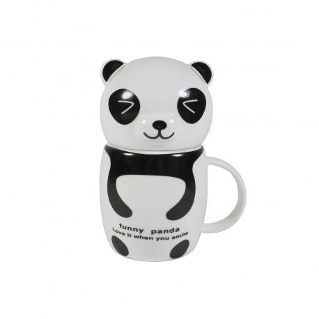 Tasse panda kawaii avec couvercle