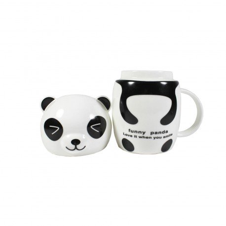 Tasse panda kawaii avec couvercle