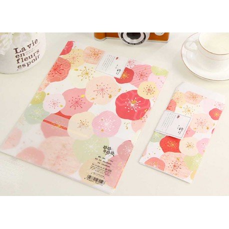 Acheter Papiers à Lettre Japonais - Fleurs N&B