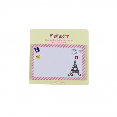 Bloc notes repositionnables Memo Paris Tour Eiffel et drapeau tricolore