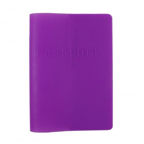 Porte passeport en silicone - violet