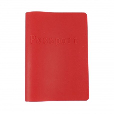 Porte passeport en silicone - rouge