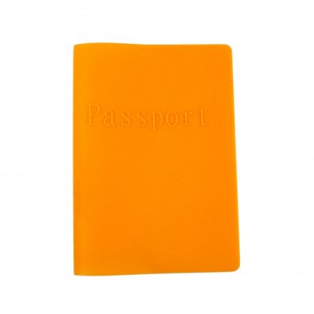 Porte passeport en silicone - orange