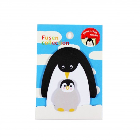 Kit de bloc notes et marque pages repositionnables Pingouins