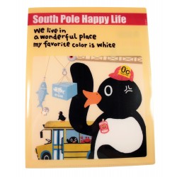Protège documents A4 en plastique South pole happy life pingouins et la pêche aux poissons