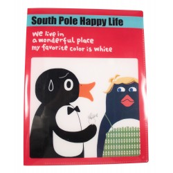 Protège documents A4 en plastique South pole happy life pingouins et sa copine